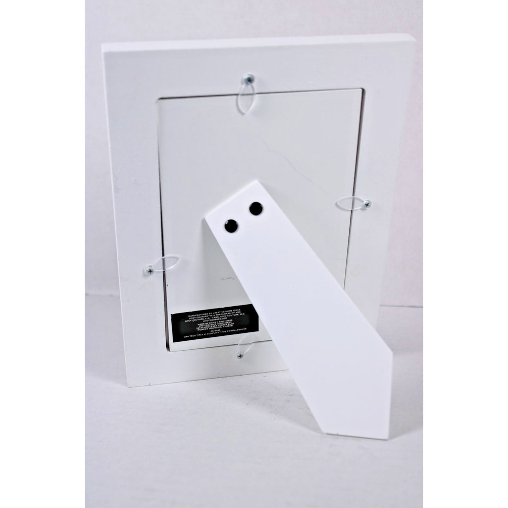 Juicy Couture 4x6 Picture Frame, Pink, White table easel