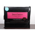Juicy Couture Black Satin 4pc QUEEN Sheet Set Easy Care Soft Sleek Smooth