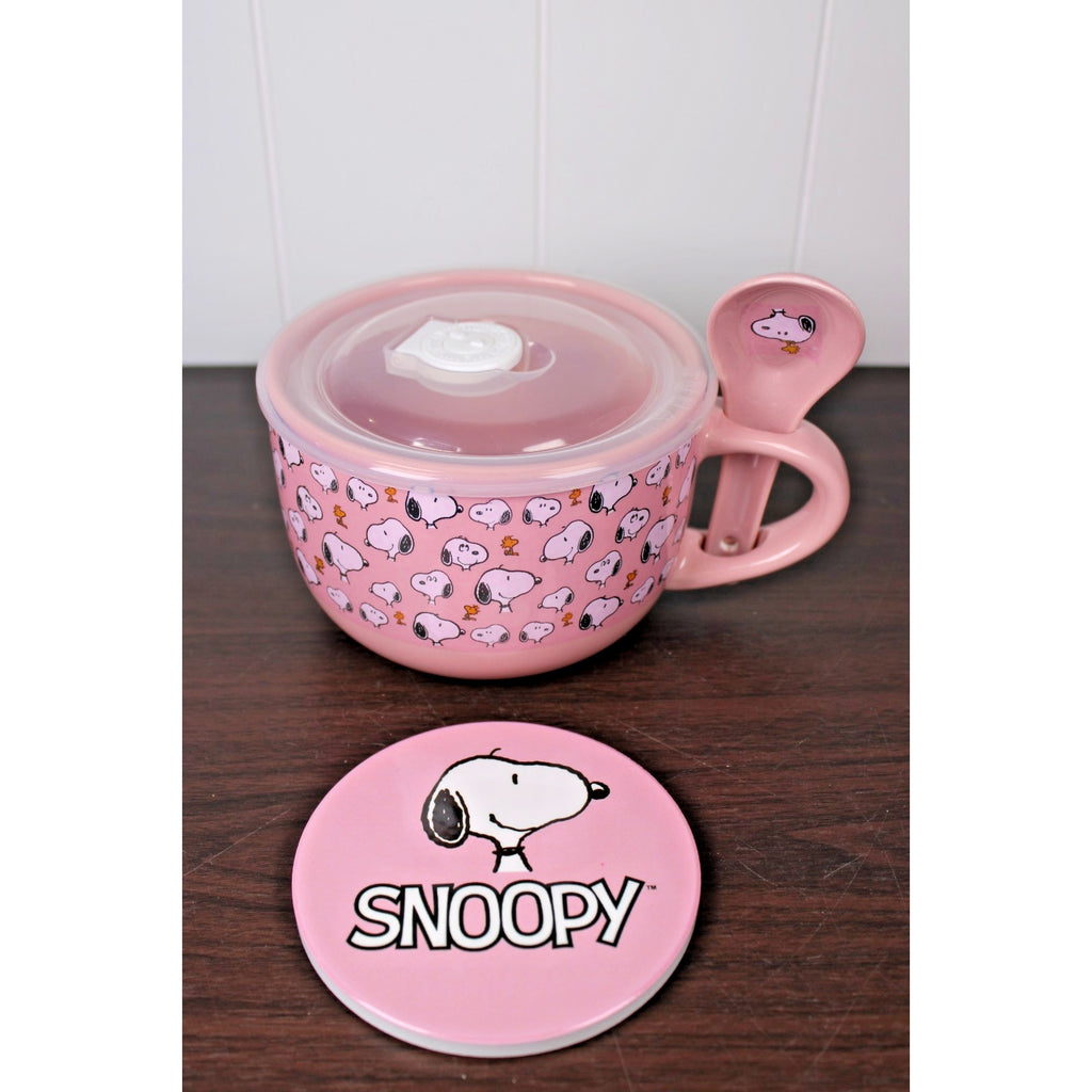 Peanuts Snoopy Soup Mug Bundle 24floz, Coaster, Spoon & Soup Mug