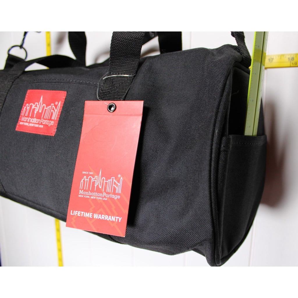 Manhattan Portage Chelsea Drum Bag Duffel, Black, 18" x 8" x 8" New NWT