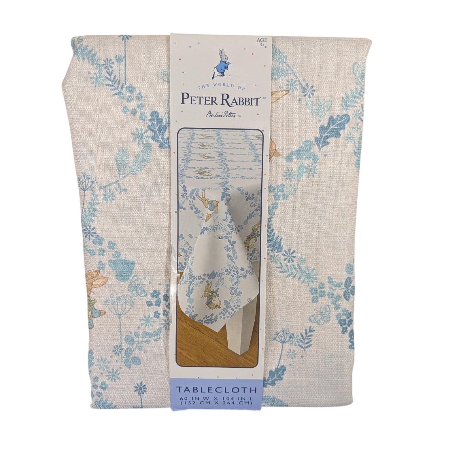 PETER RABBIT BEATRIX POTTER 60 X 104 INCHES CLOTH TABLECLOTH NEW EASTER SPRING