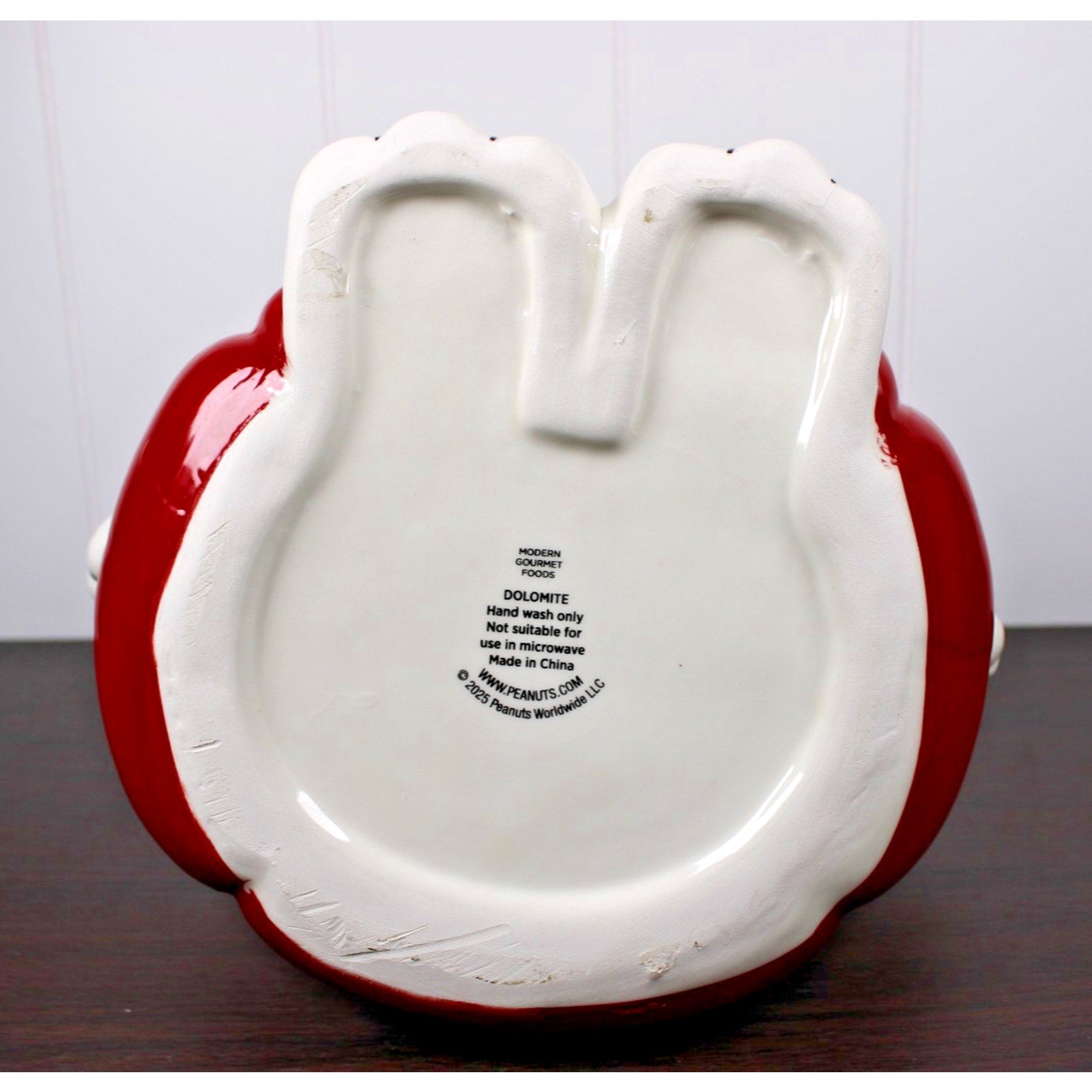 NEW Peanuts Snoopy Red Puffer Jacket Woodstock Cookie Jar Canister Christmas
