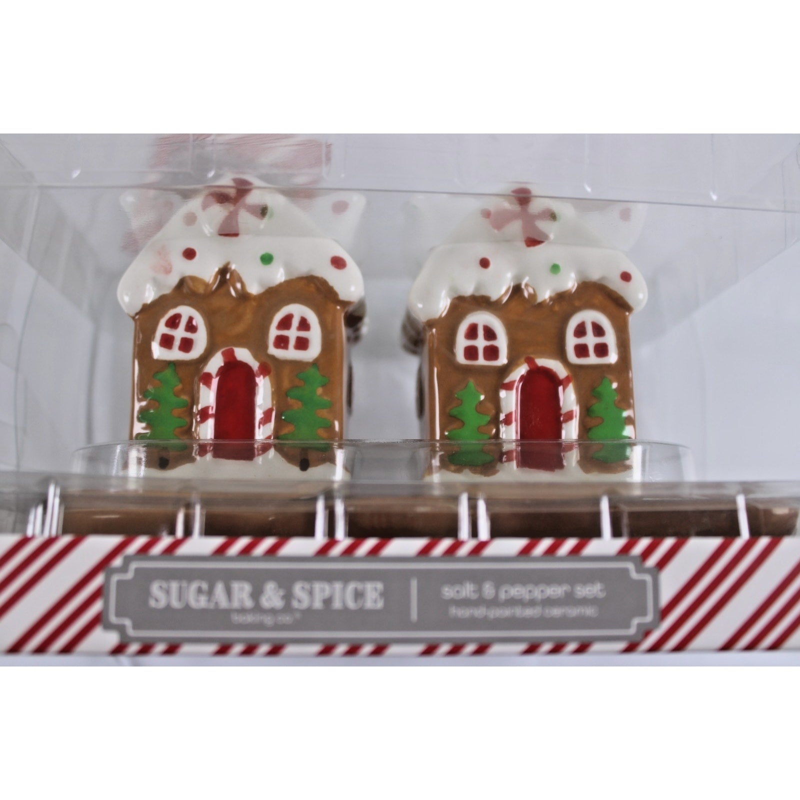 3 pc. Christmas Gingerbread House Salt & Pepper Shakers & Spoon Rest Set