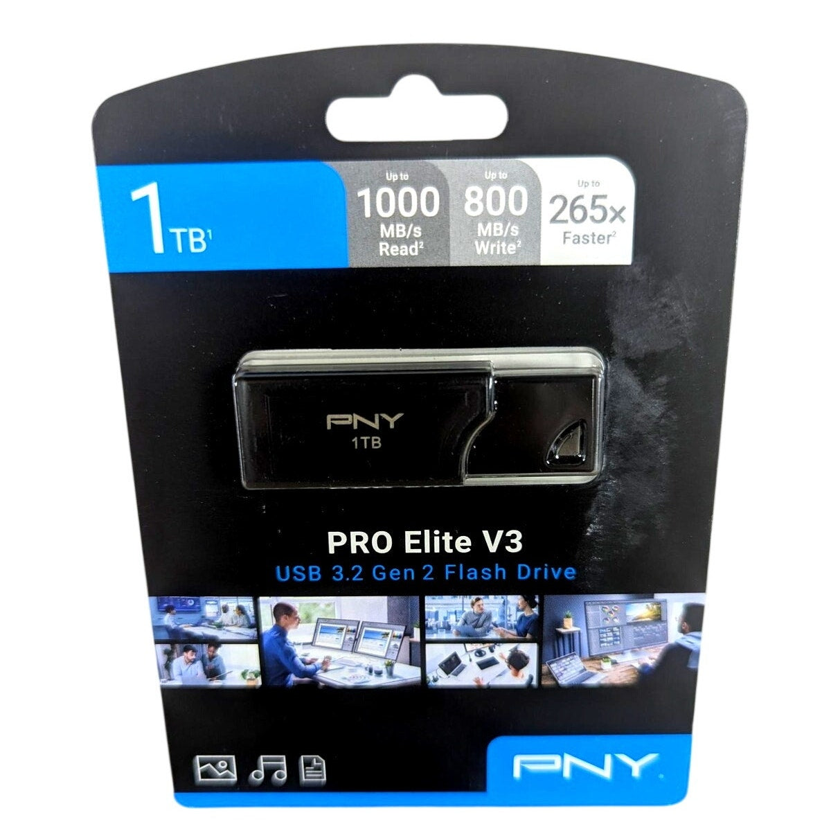PNY PRO Elite V3, 1TB, USB 3.2 Gen 2 USB 1000mb/800mb, Flash Drive, New (Sealed)