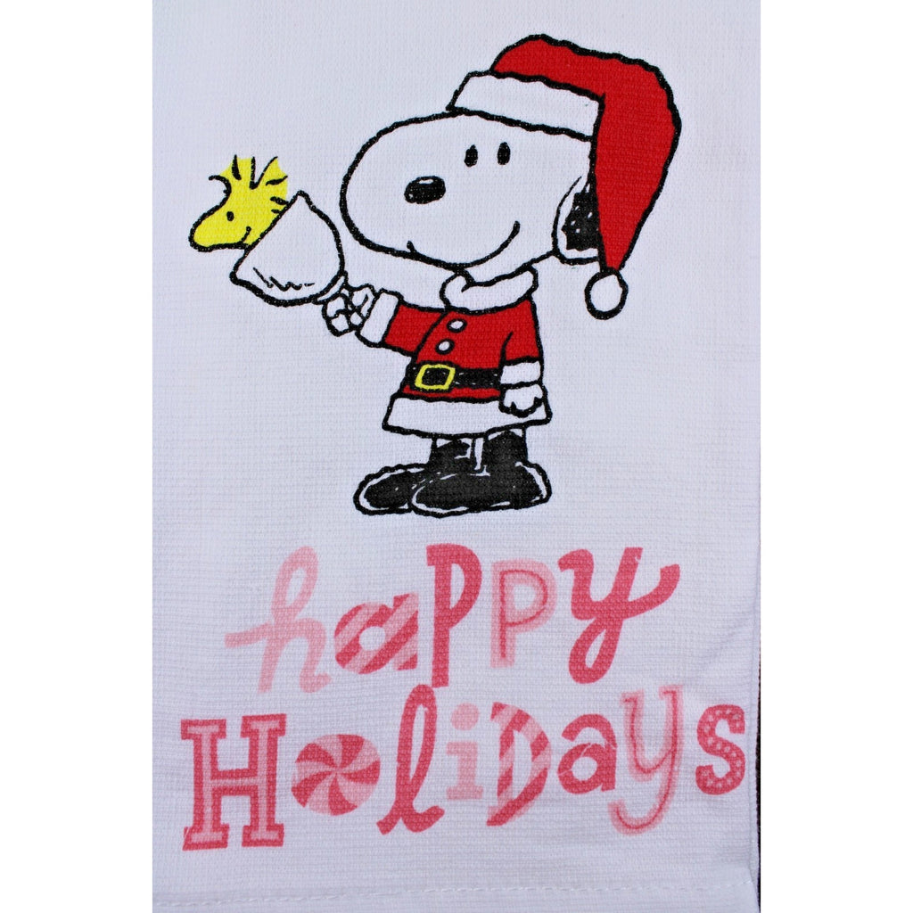Peanuts Best Brands 2025 Santa Snoopy Christmas Kitchen Towel Set 18x28 Cotton