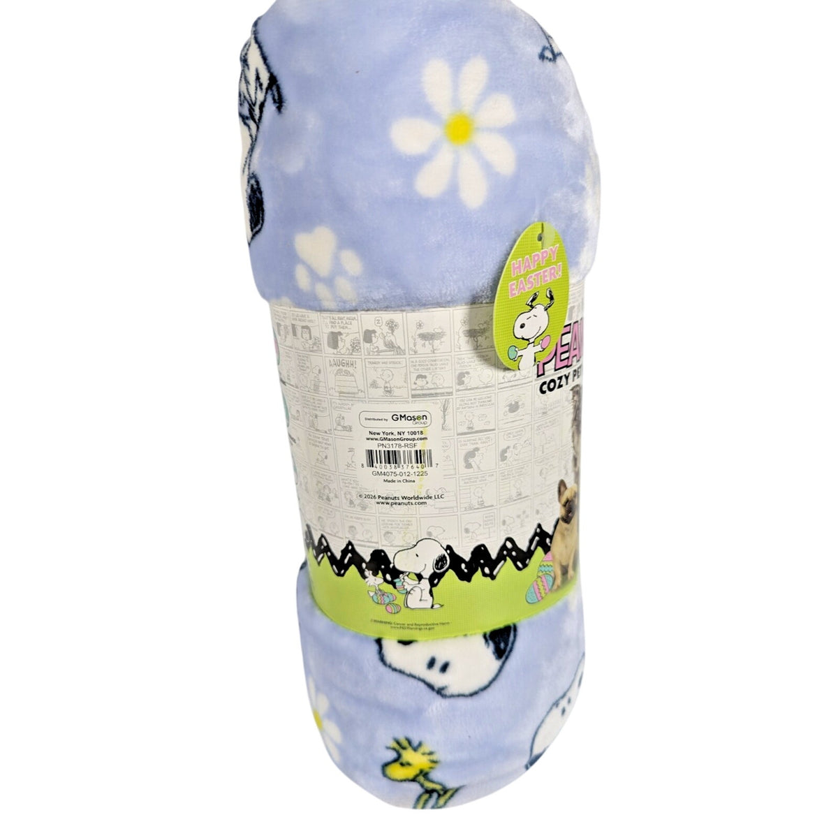 PEANUTS Cozy Sherpa Blanket for Pets, Snoopy, Woodstock, Egg, Bone, 40”X 50” NEW
