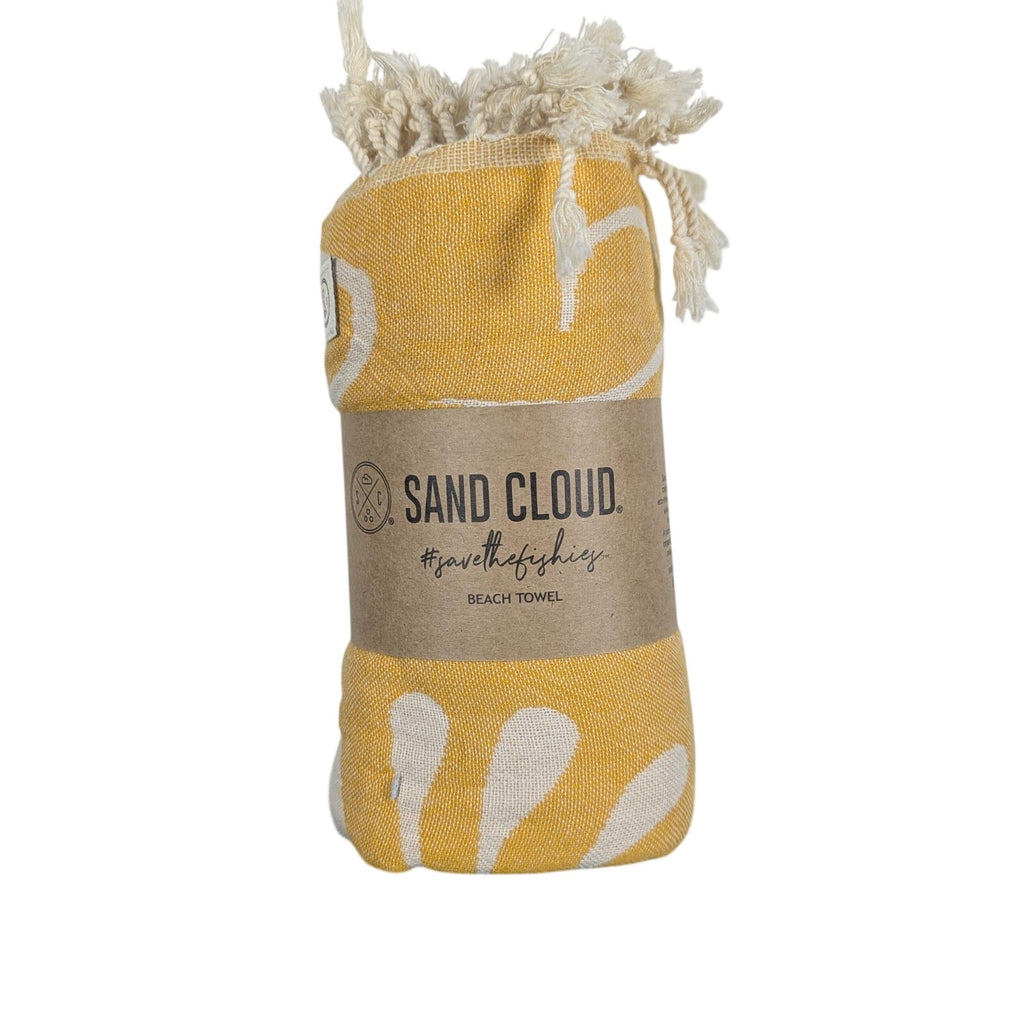 Sand Cloud Beach Towel Lotus Mural (Sunflower) 100% Turkish Organic Cotton - NEW