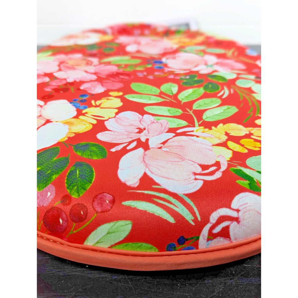 RACHEL ASHWELL GARDEN KNEELER FLOWERS ORANGE GREEN BLUE YELLOW