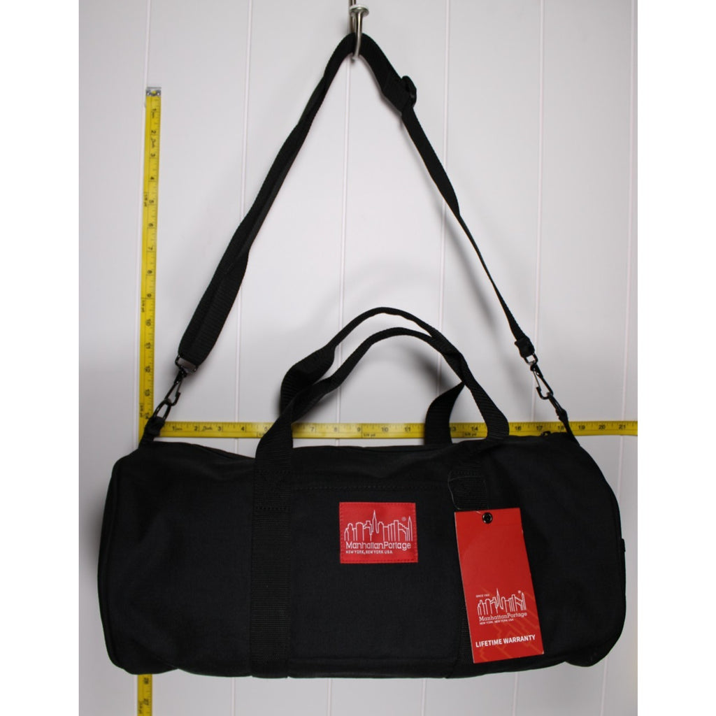 Manhattan Portage Chelsea Drum Bag Duffel, Black, 18" x 8" x 8" New NWT