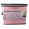 Juicy Couture Queen 6pc Sheet Set, Juicy Monogram, Rose Hearts, Pink