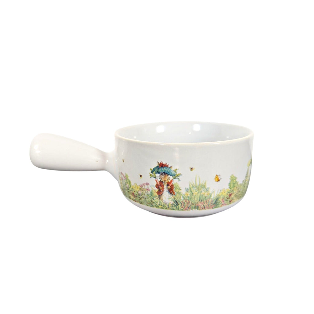 Peter RABBIT EASTER Soup Sauce Kitchen Bowl With Handgrip Ceramic New