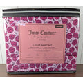 Juicy Couture Queen 6 Piece Sheet Set - Juicy Logo with Pink Roses