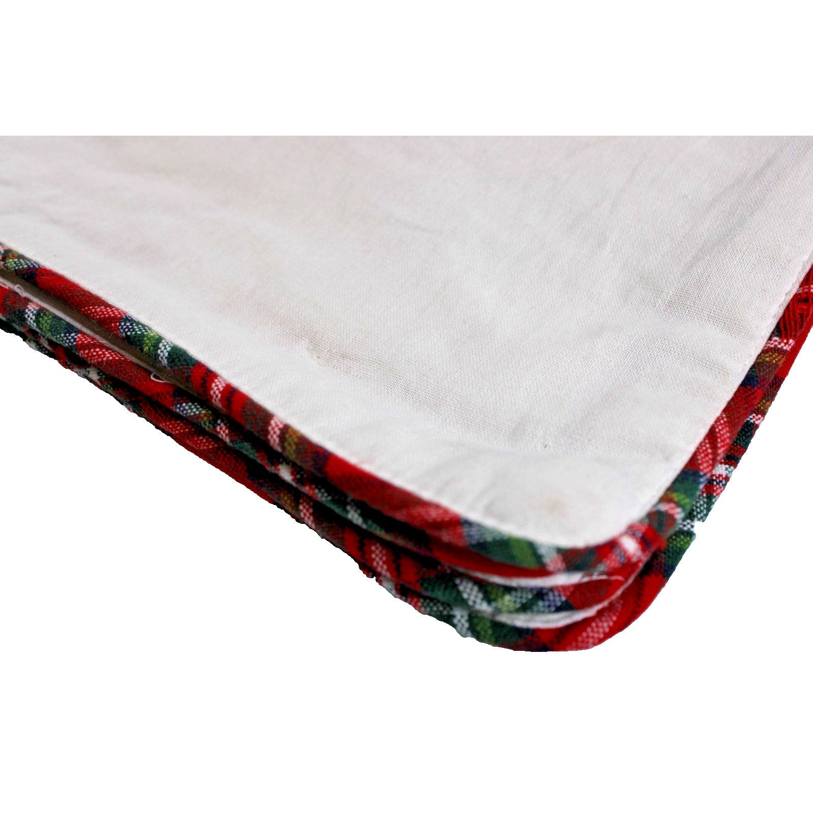 Set of 4 Christmas Tree Snowman Presents Snow Placemats 13x19 Handcrafted