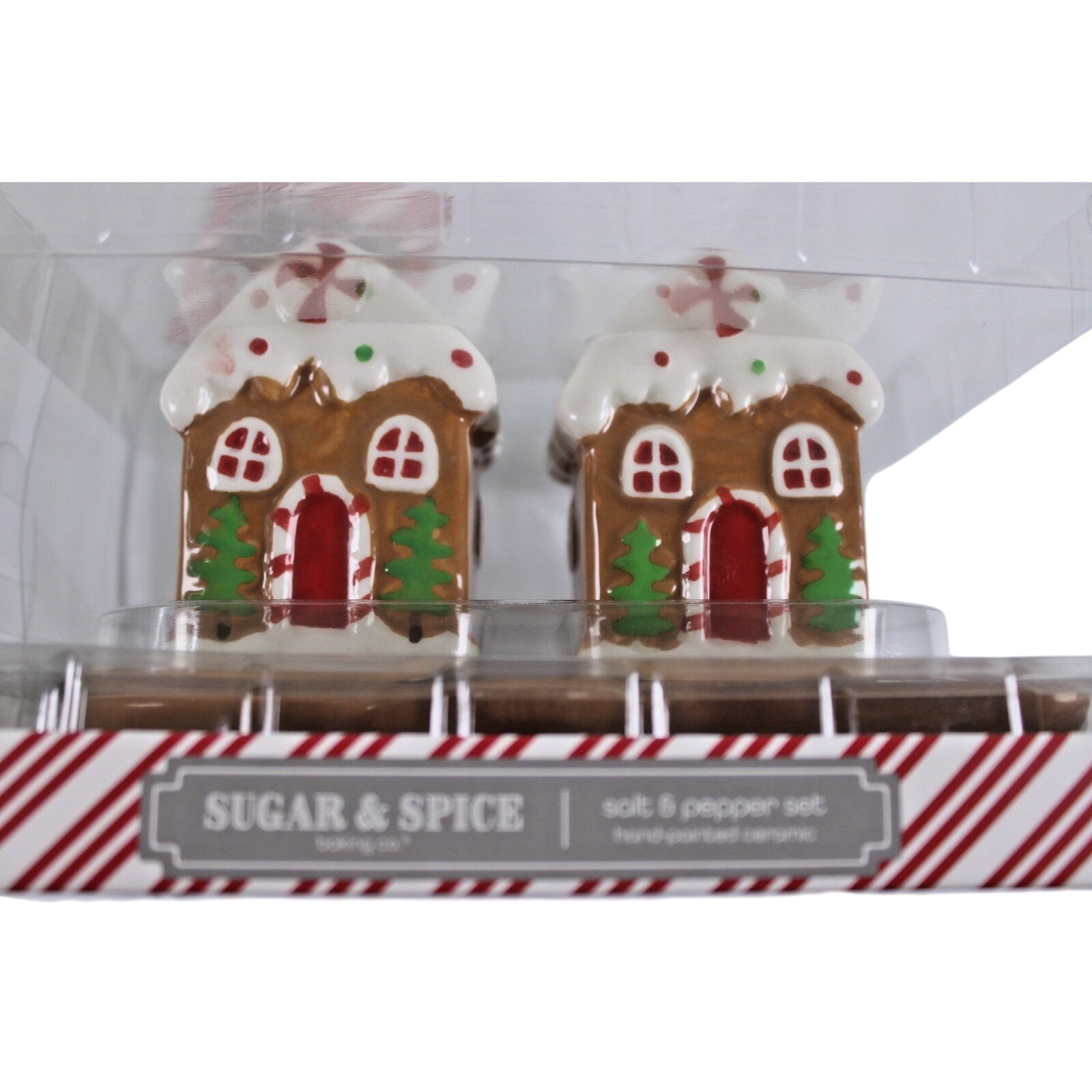 3 pc. Christmas Gingerbread House Salt & Pepper Shakers & Spoon Rest Set