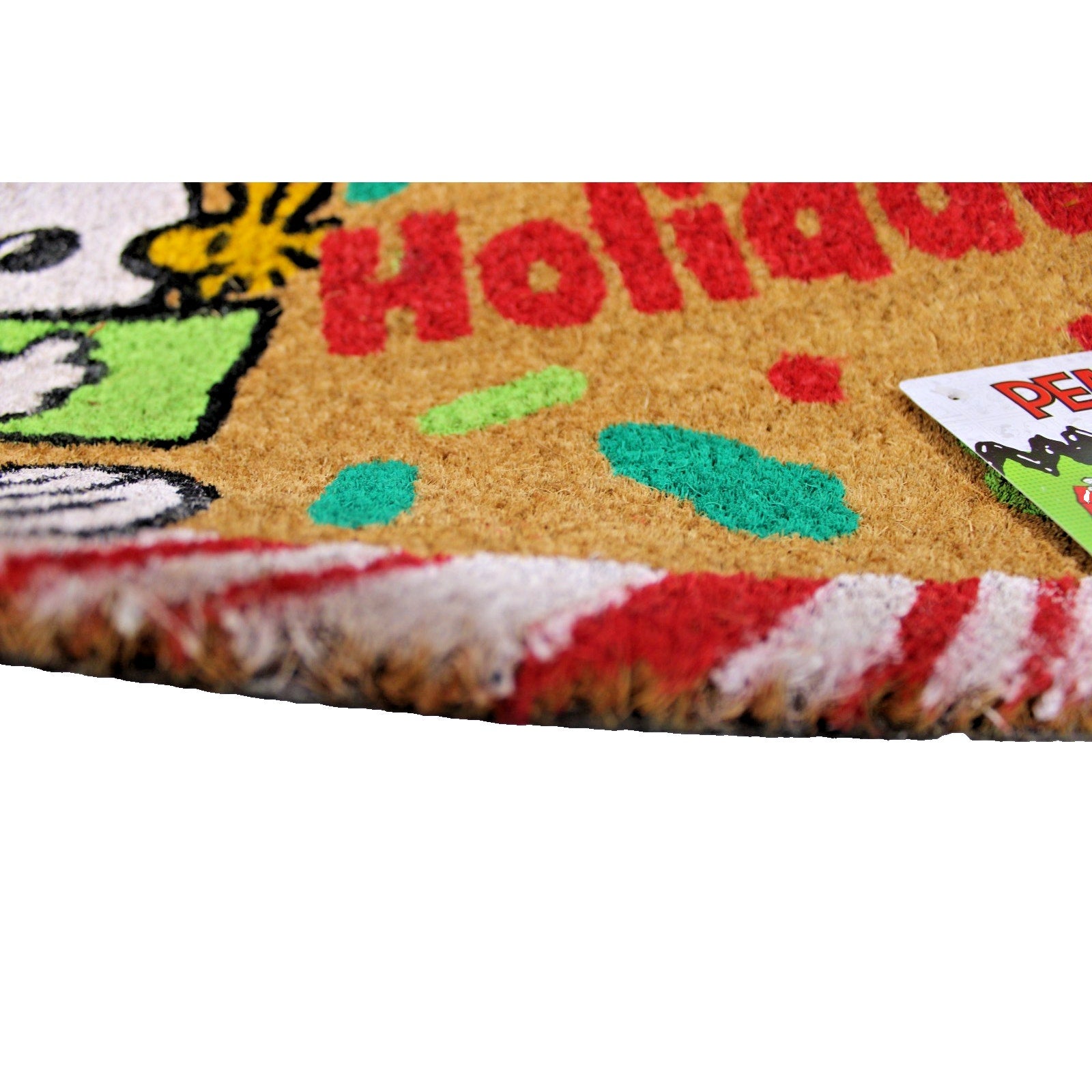 Peanuts Snoopy Woodstock Happy Holidays Christmas Outdoor Coir Door Mat 18 X 28”