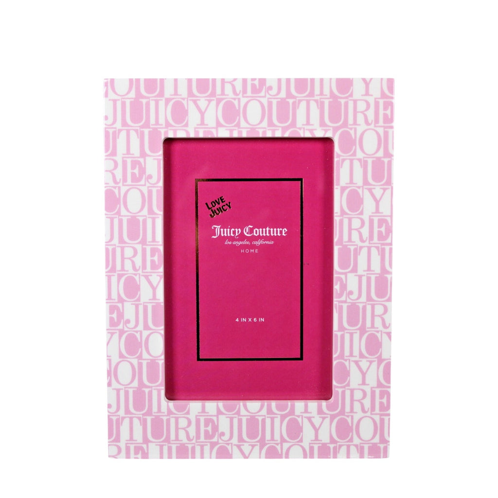 Juicy Couture 4x6 Picture Frame, Pink, White table easel