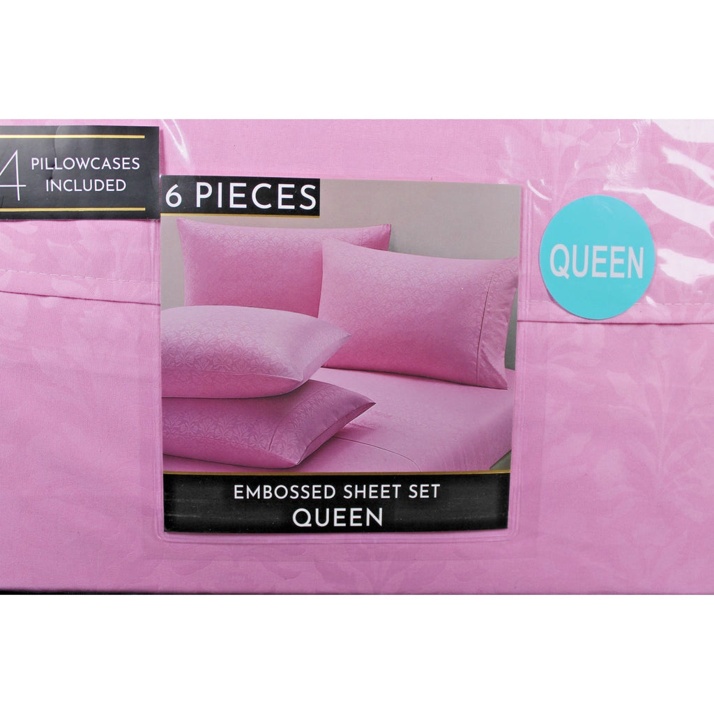 Rachel Zoe 6 piece Embossed Queen Sheet Set