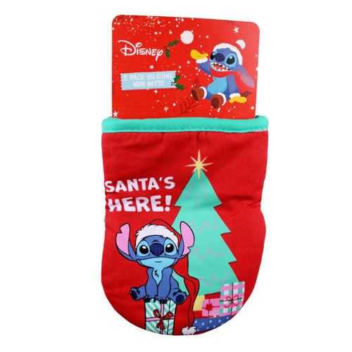 2 Pack Disney Stitch a Christmas fun day Oven Mini Mitts