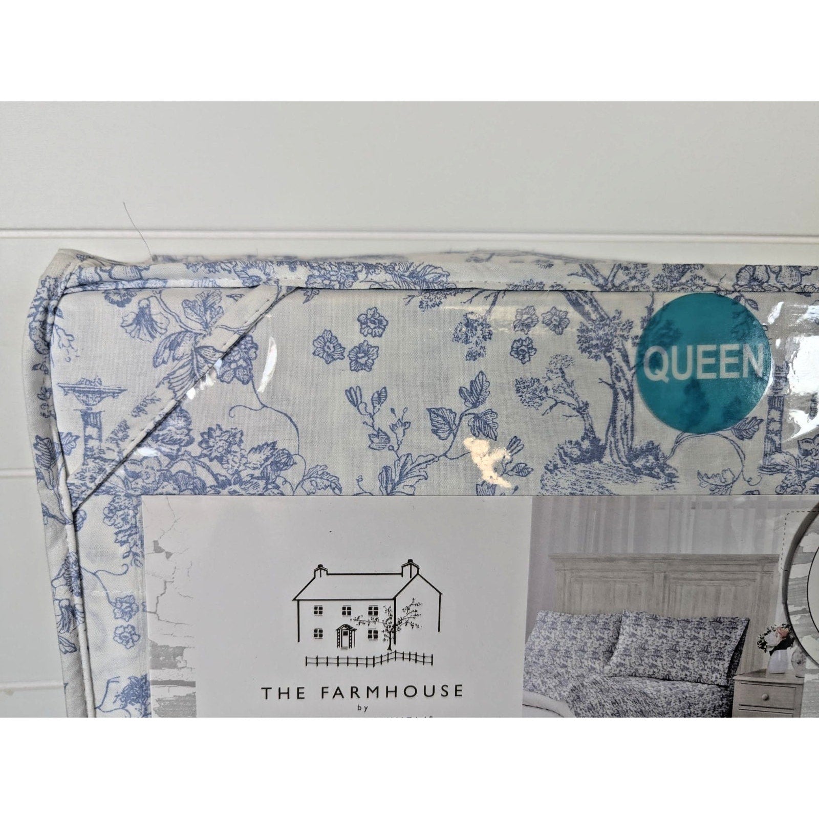 The Farmhouse Rachel Ashwell Blue Floral Queen Sheet Set