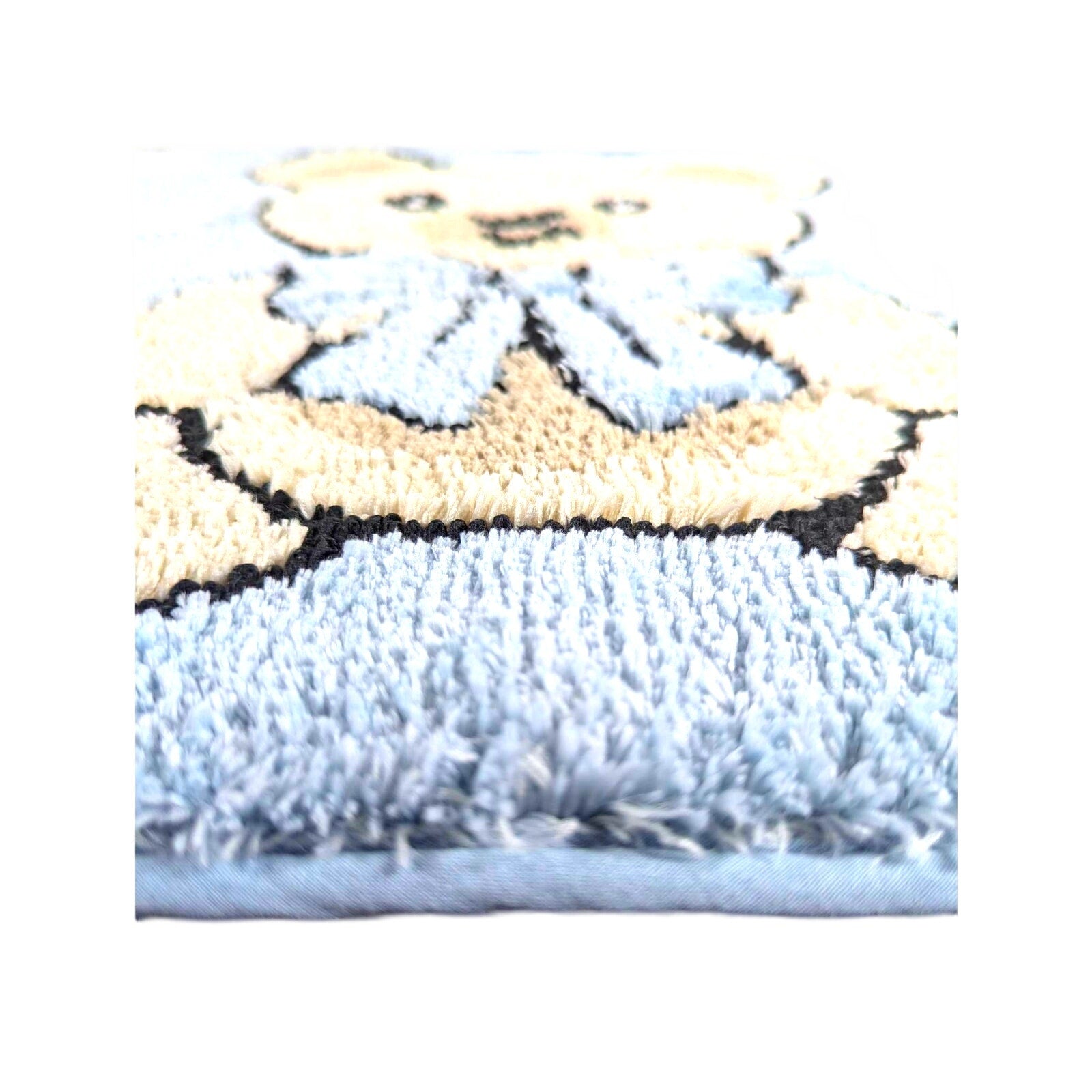 Betsey Johnson - Baby Blue Teddy Bear Soft Bathroom Bath Mat Rug Rubber Back NEW
