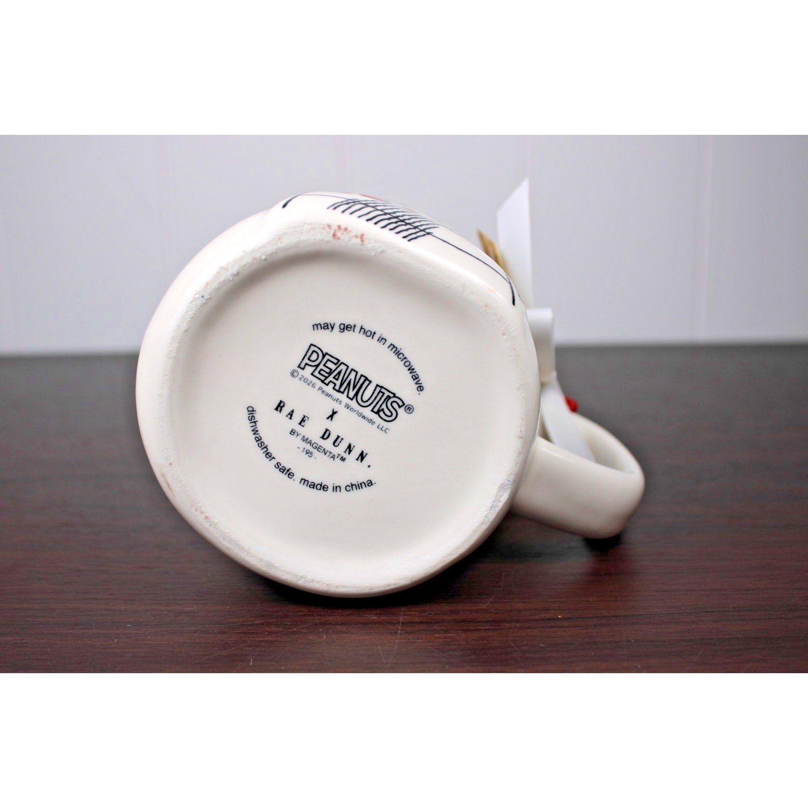 Rae Dunn Mug PEANUTS Snoopy FLYING ACE Red House On Handle New/Tag