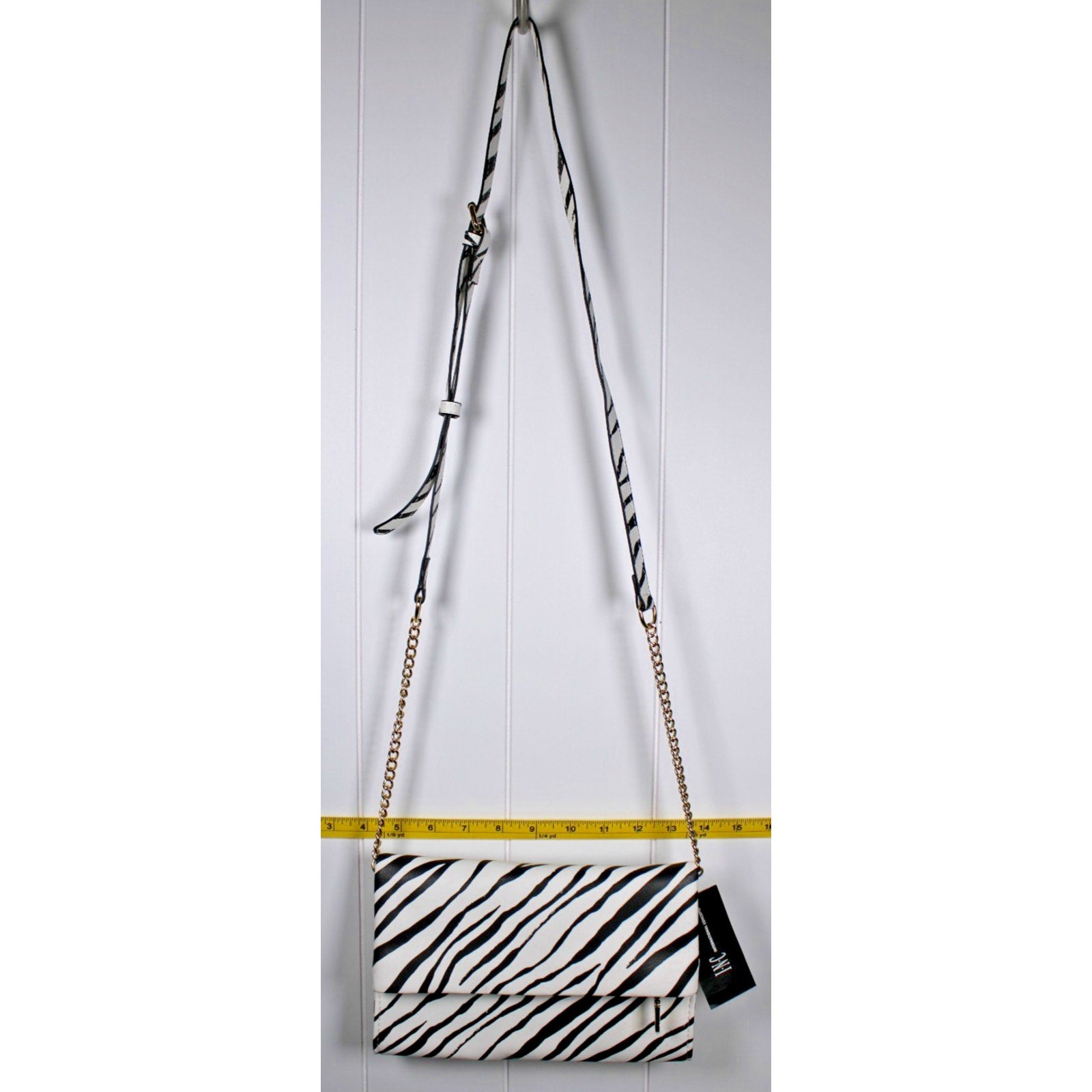 I.N.C. International Concepts Averry Tunnel Small Crossbody ELLIE ZEBRA