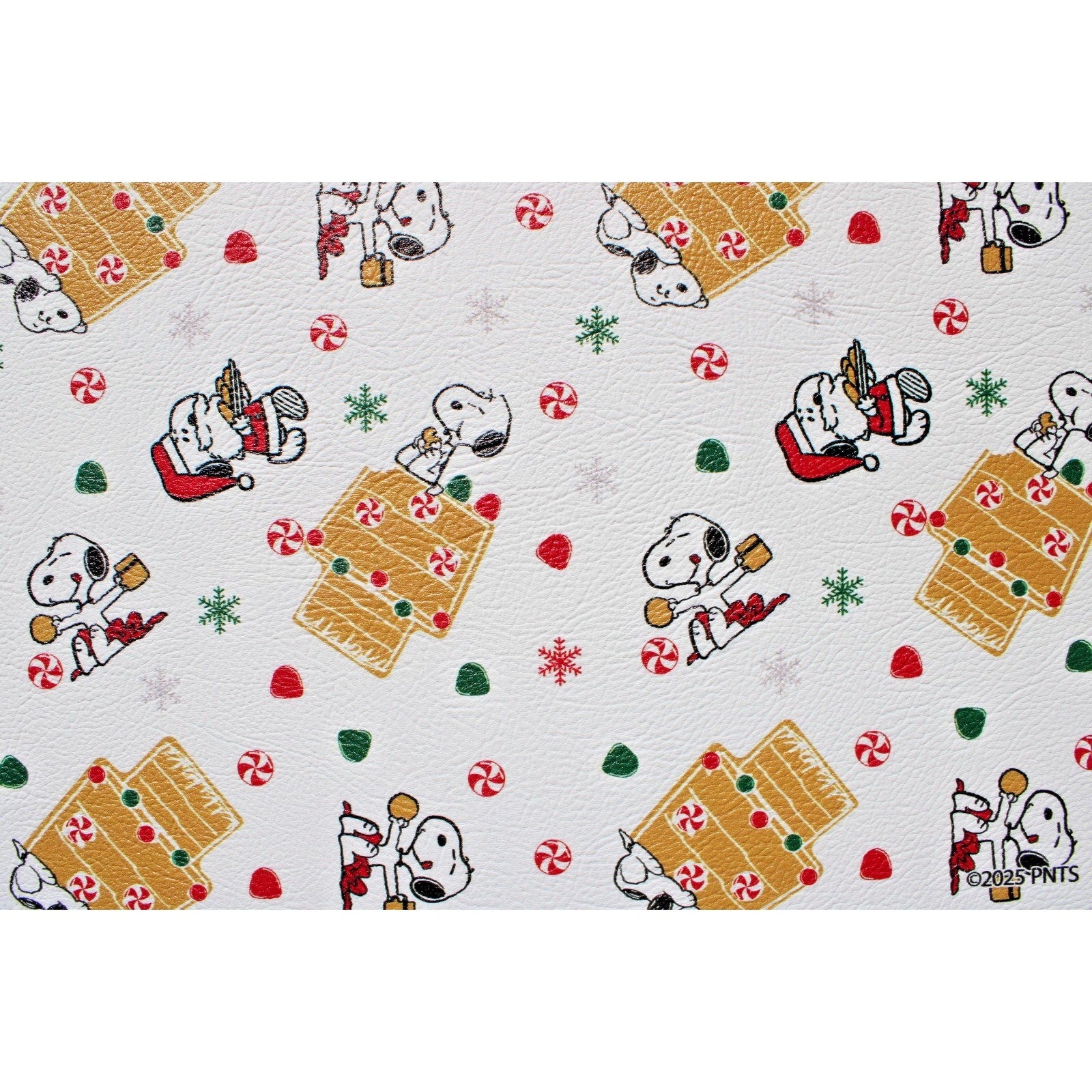 Peanuts Anti Fatigue Kitchen Mat 18”x30” Snoopy Christmas Gingerbread Doghouse