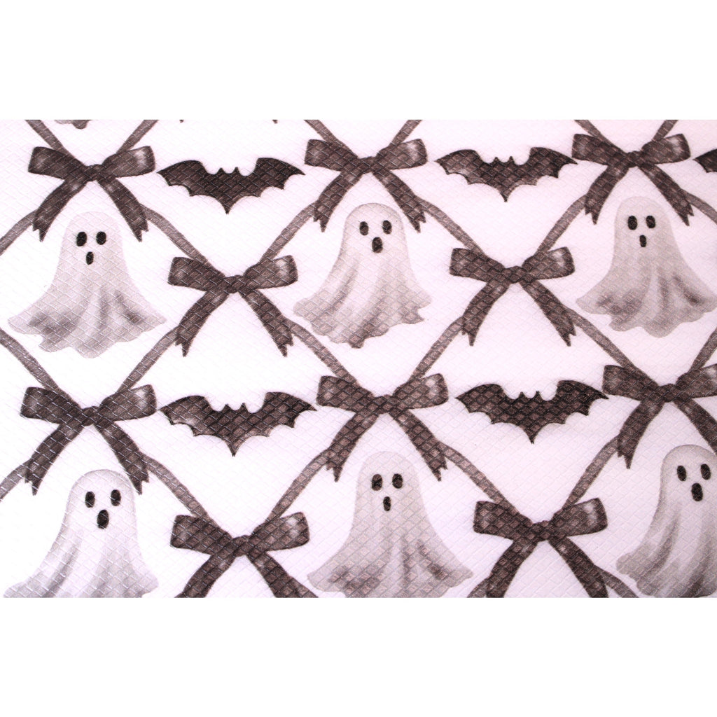 Halloween Kitchen Mat Spooky Ghost Decor with Bows Anti Fatigue 18x30 - NEW