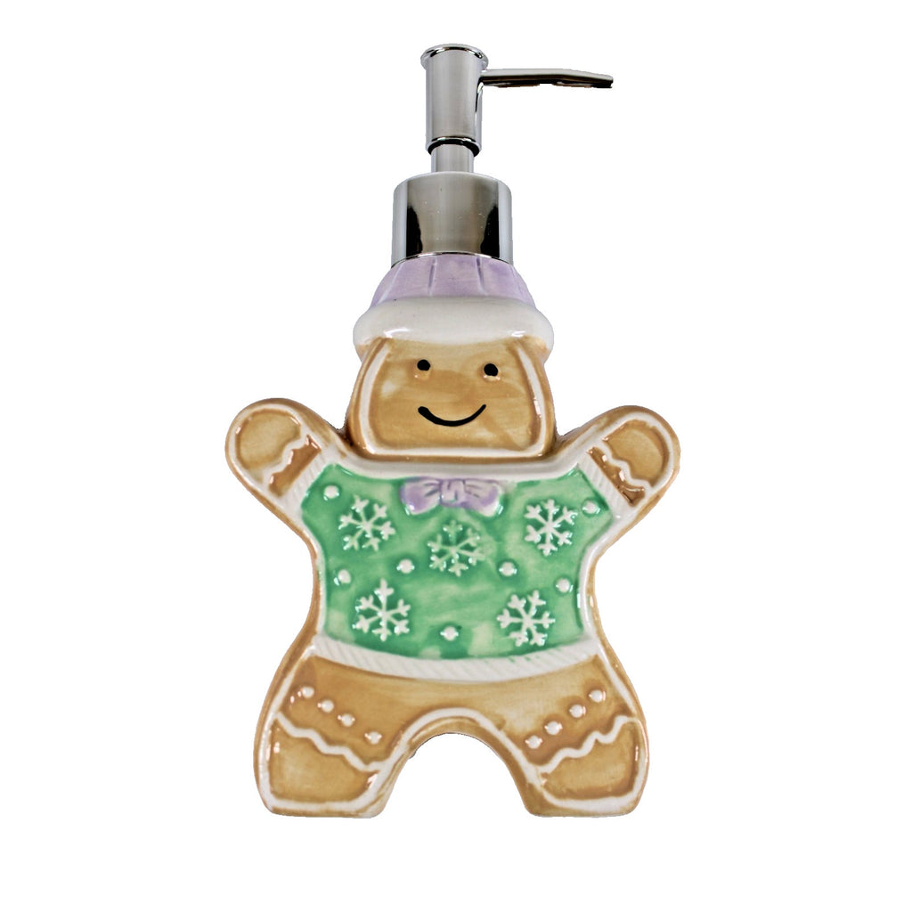 10 STRAWBERRY Street Gingerbread- Christmas Soap /Lotion Dispenser Pump 8" Tall