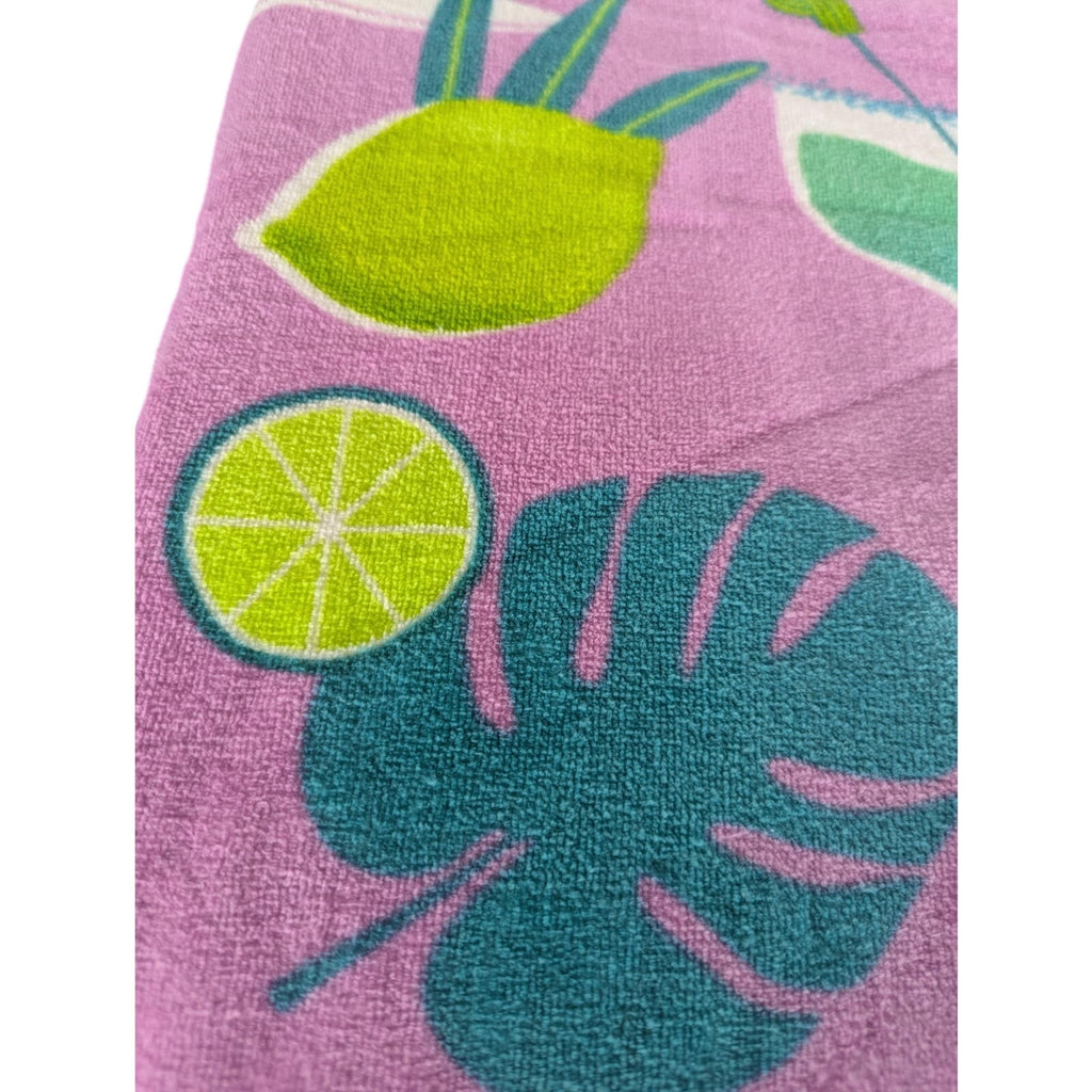 Sand & Surf Beach Towel 36" x 68" Mixed drinks print, Tequila, Triple Sec, 100% Cotton