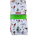 Peanuts Snoopy and Woodstock Set Of 3 Kitchen Towels Christmas Trees Candy Canes