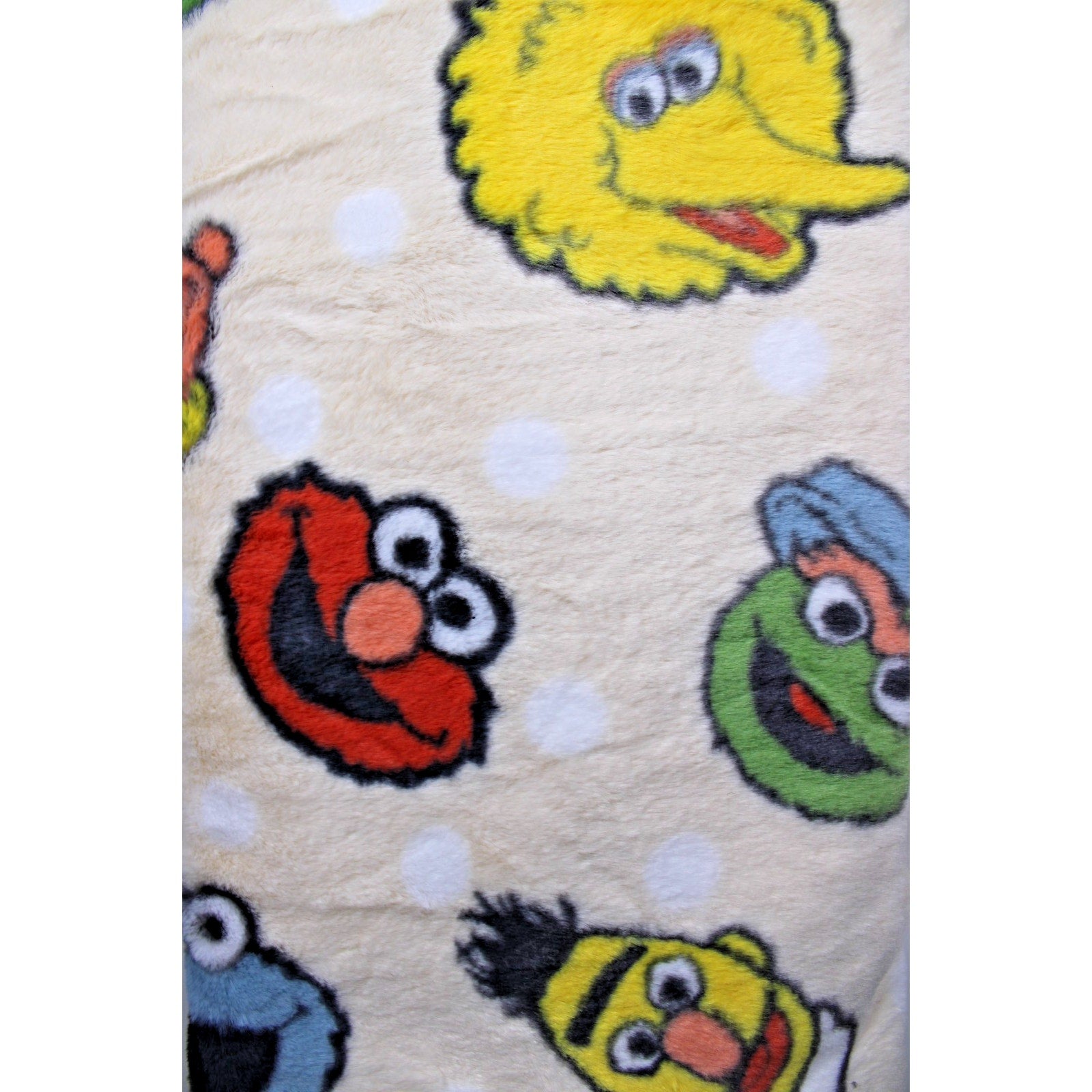 Sesame Street Elmo Big Bird Cookie Monster 50" X 70" Faux Fur Plush Blanket NWT
