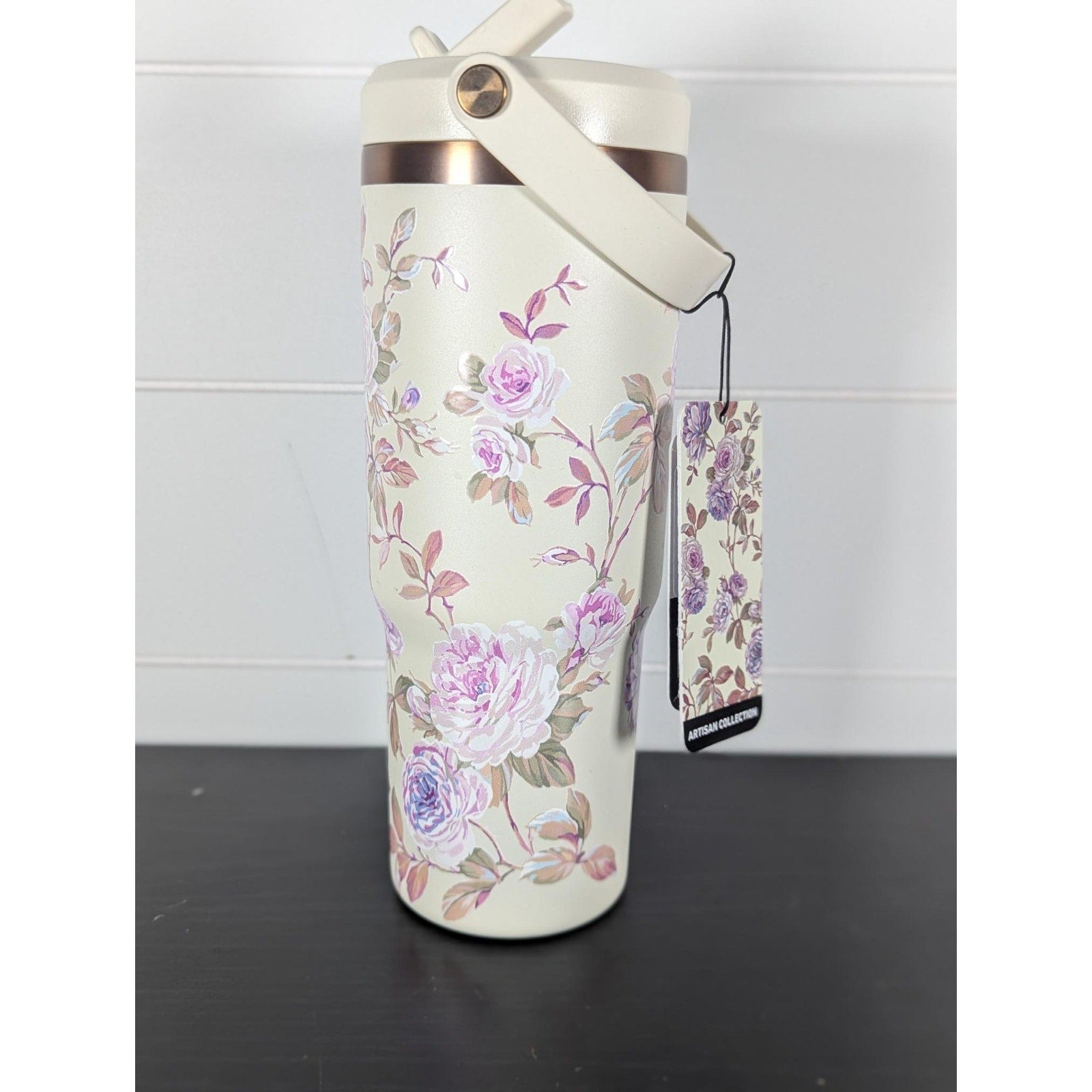 Hydrapeak Nomad 32 Ounce Rosevine Ivory Bloom Stainless Steel Insulated Tumbler
