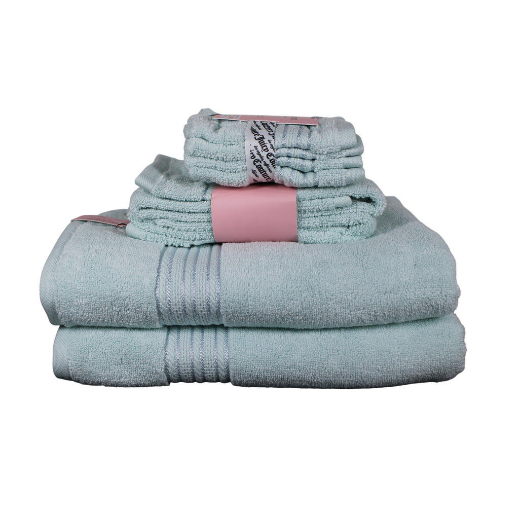 Juicy Couture MINT Bath Towel Set 8 Pieces, 2 Bath Towels, 2 Hand, 4 Wash Cloths