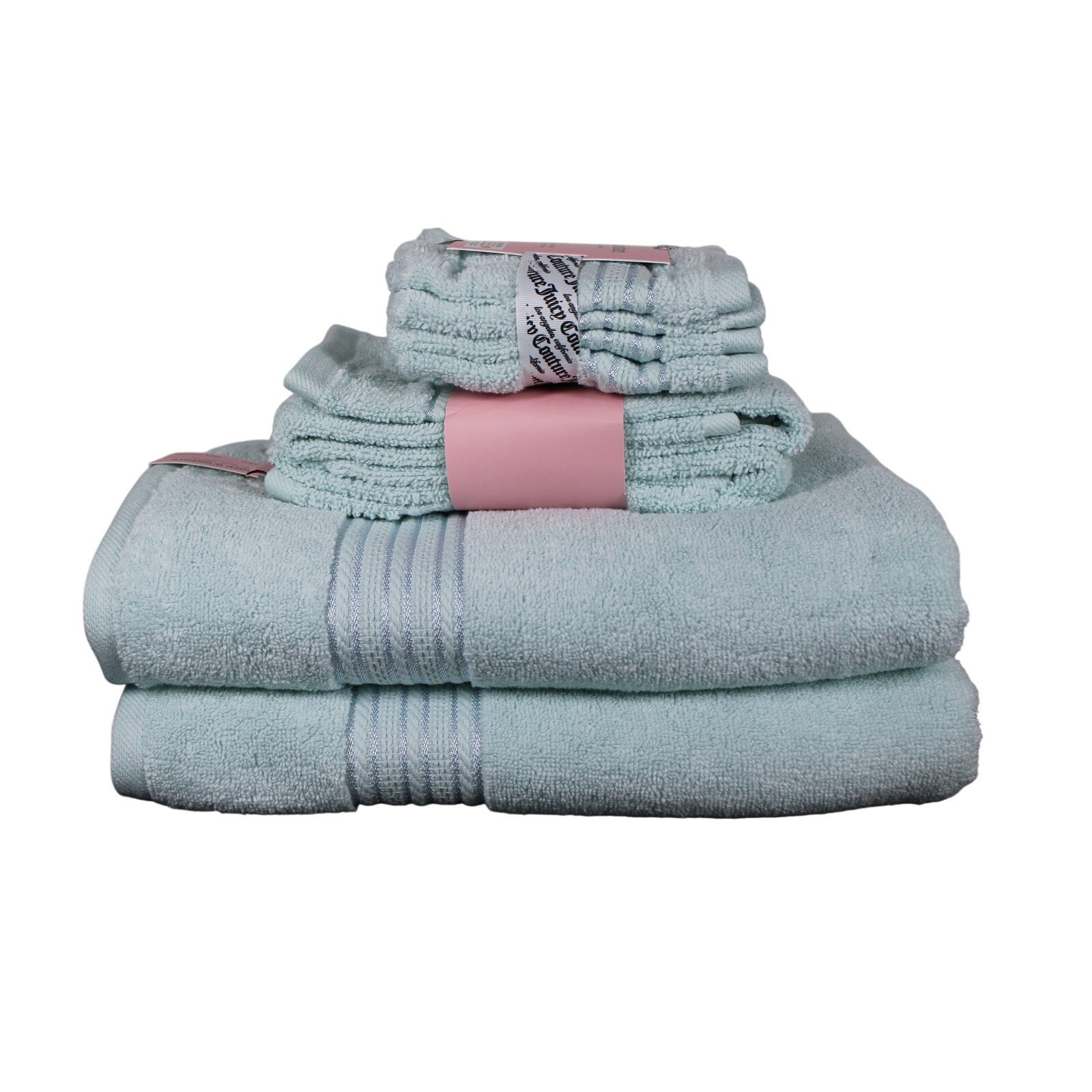 Juicy Couture MINT Bath Towel Set 8 Pieces, 2 Bath Towels, 2 Hand, 4 Wash Cloths