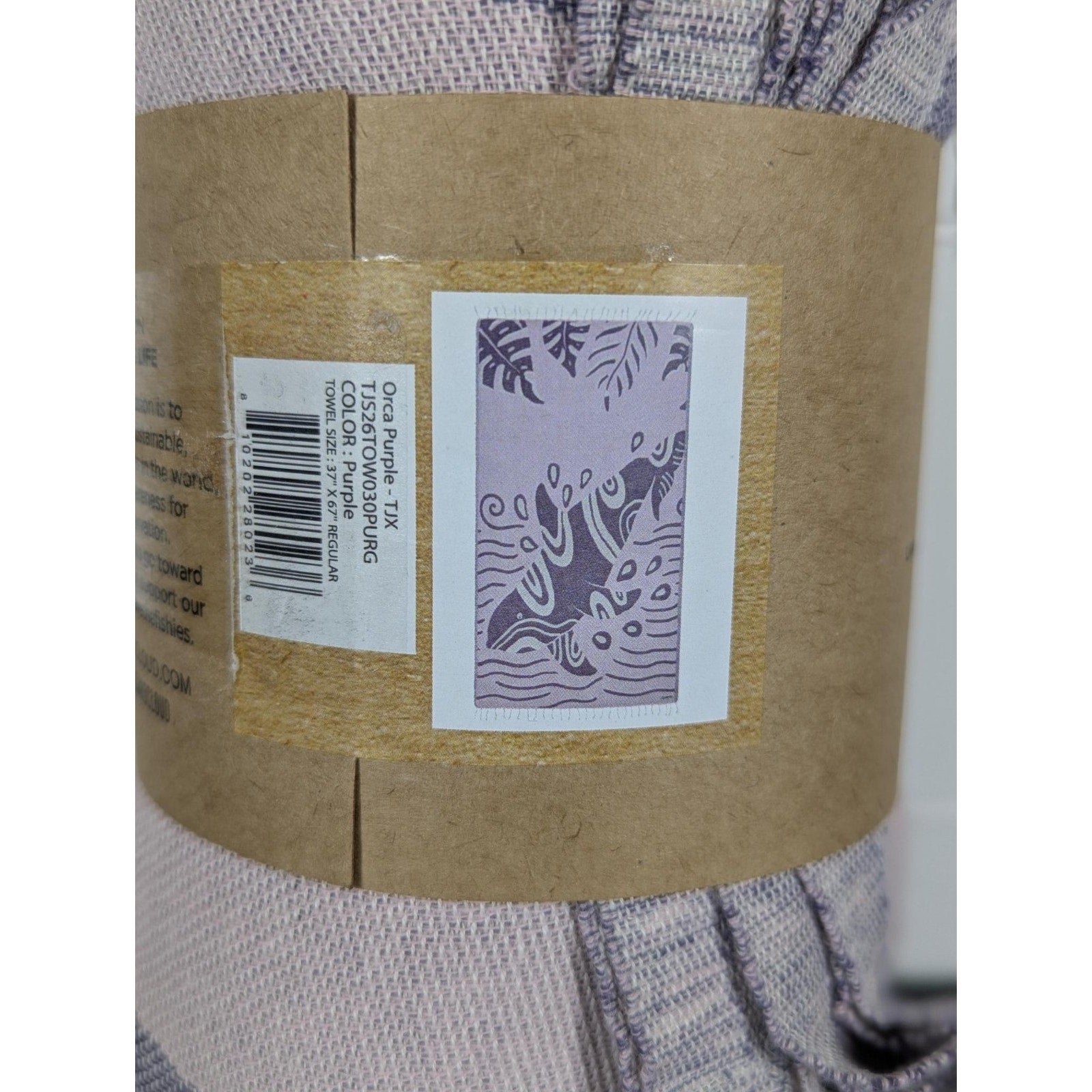 Sand Cloud Beach Towel, Orca Purple - 100% Turkish Organic Cotton - NEW