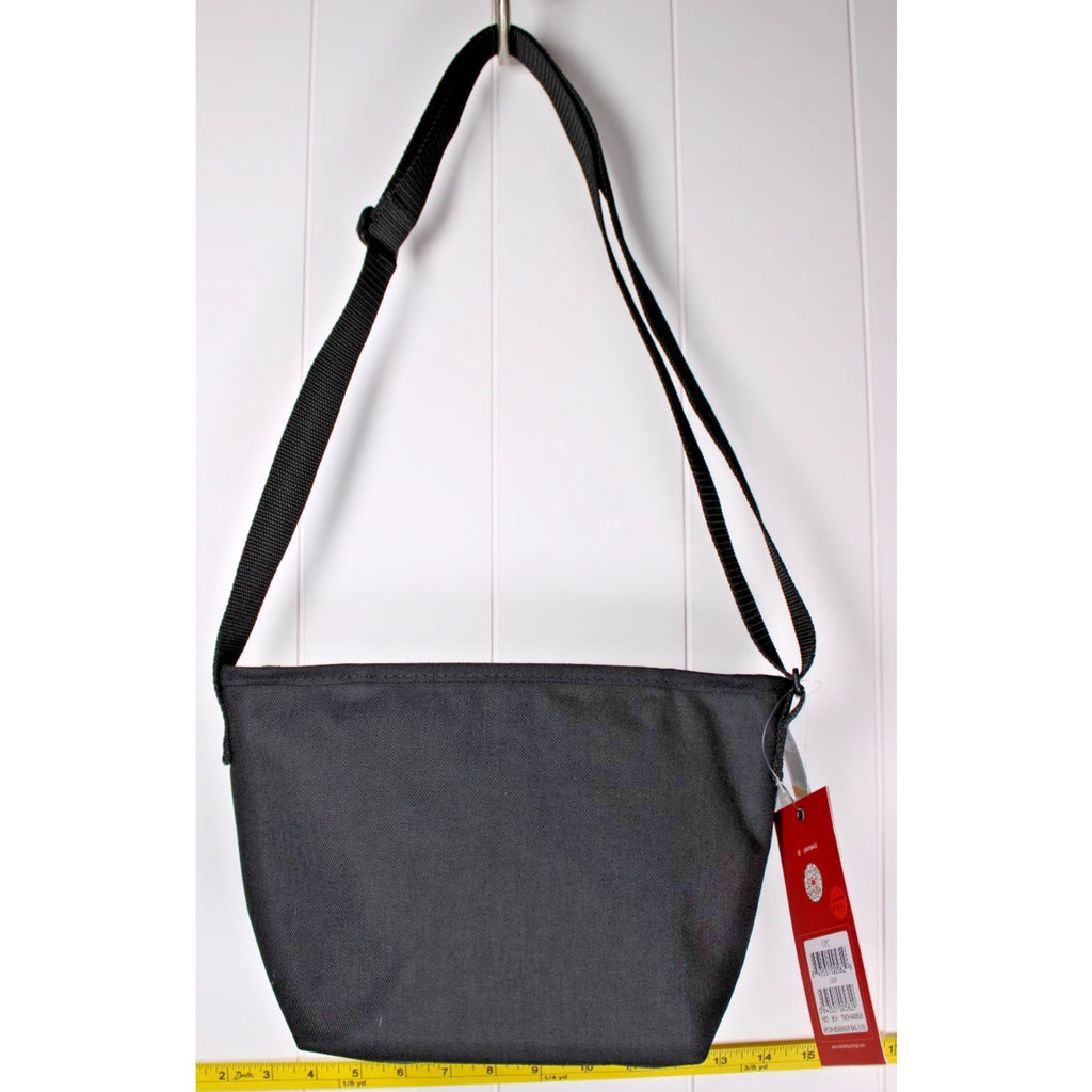Manhattan Portage Messenger Bag Hook-and-Loop Closure Zip Pocket BLACK