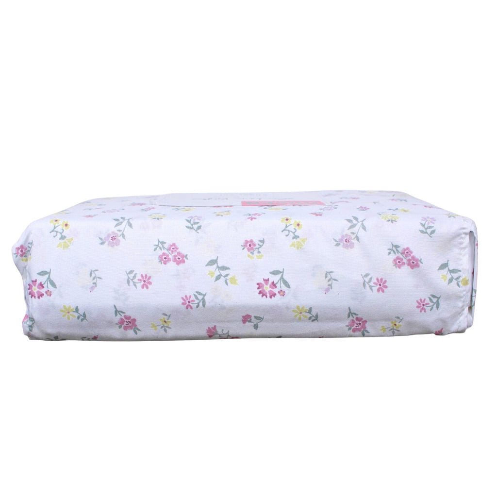 London Kaye Pink & Yellow Flower Garden Soft Brushed Queen Sheet Set NEW