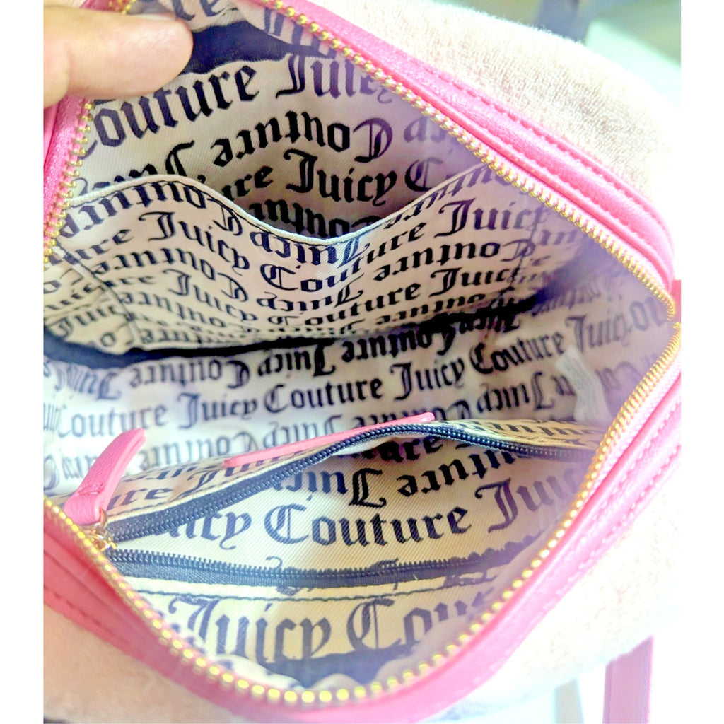 Juicy Couture Wingin It Crossbody Camera Bag Butterfly Design Pink Diamond NEW