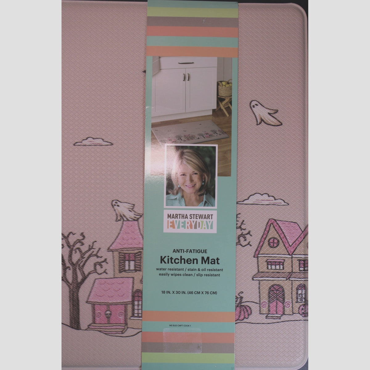 Martha Stewart Anti-Fatigue Kitchen Mat 18X3 Halloween, Ghosts, Haunted Houses