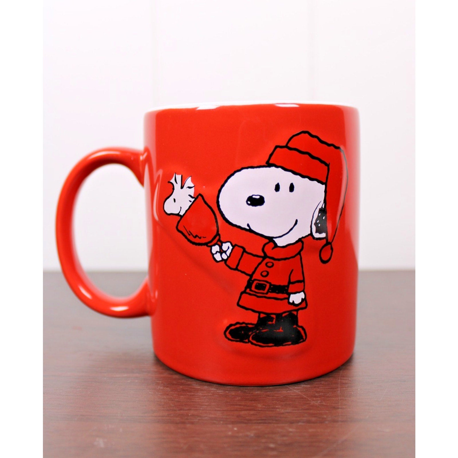NEW Peanuts Santa Snoopy And Woodstock Ho! Ho! Ho! Ceramic Winter Mug