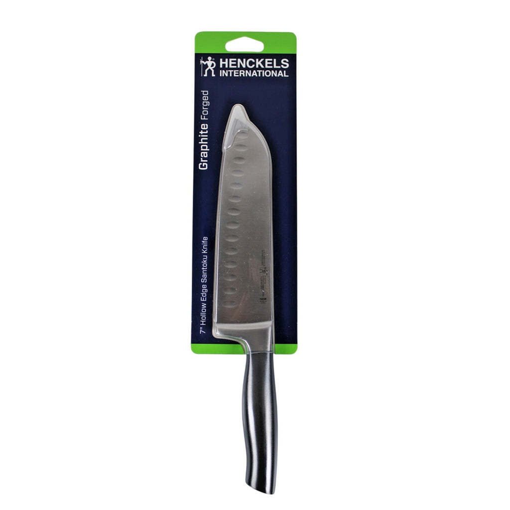 J.A. HENCKELS GRAPHITE 7" SANTOKU KNIFE 17628-181 GERMAN STEEL FORGED BLADE