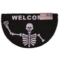 Heritage Home Half-Moon Shape Coir Welcome Skeleton Doormat, 18x30 Anti-Slip
