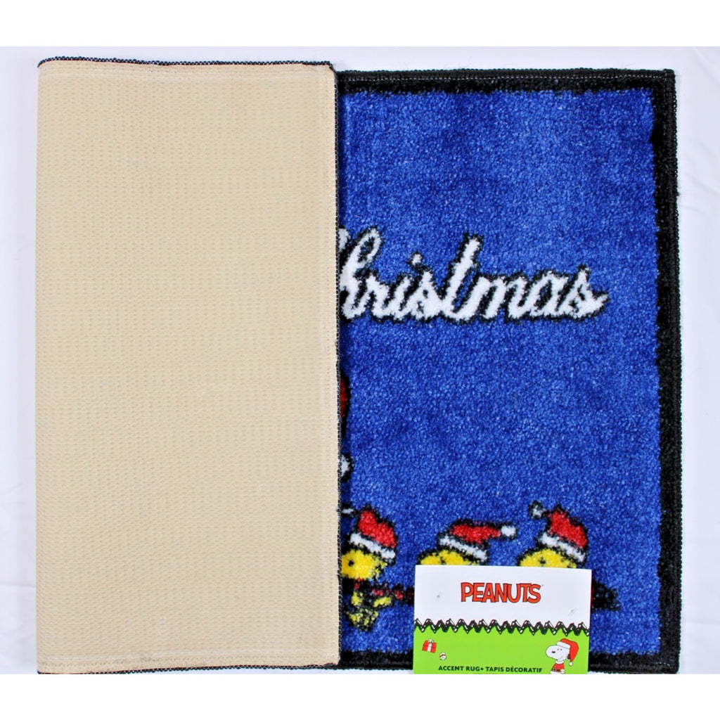 PEANUTS SNOOPY Charlie Brown & Woodstock, MERRY CHRISTMAS Bath accent rug 17x28