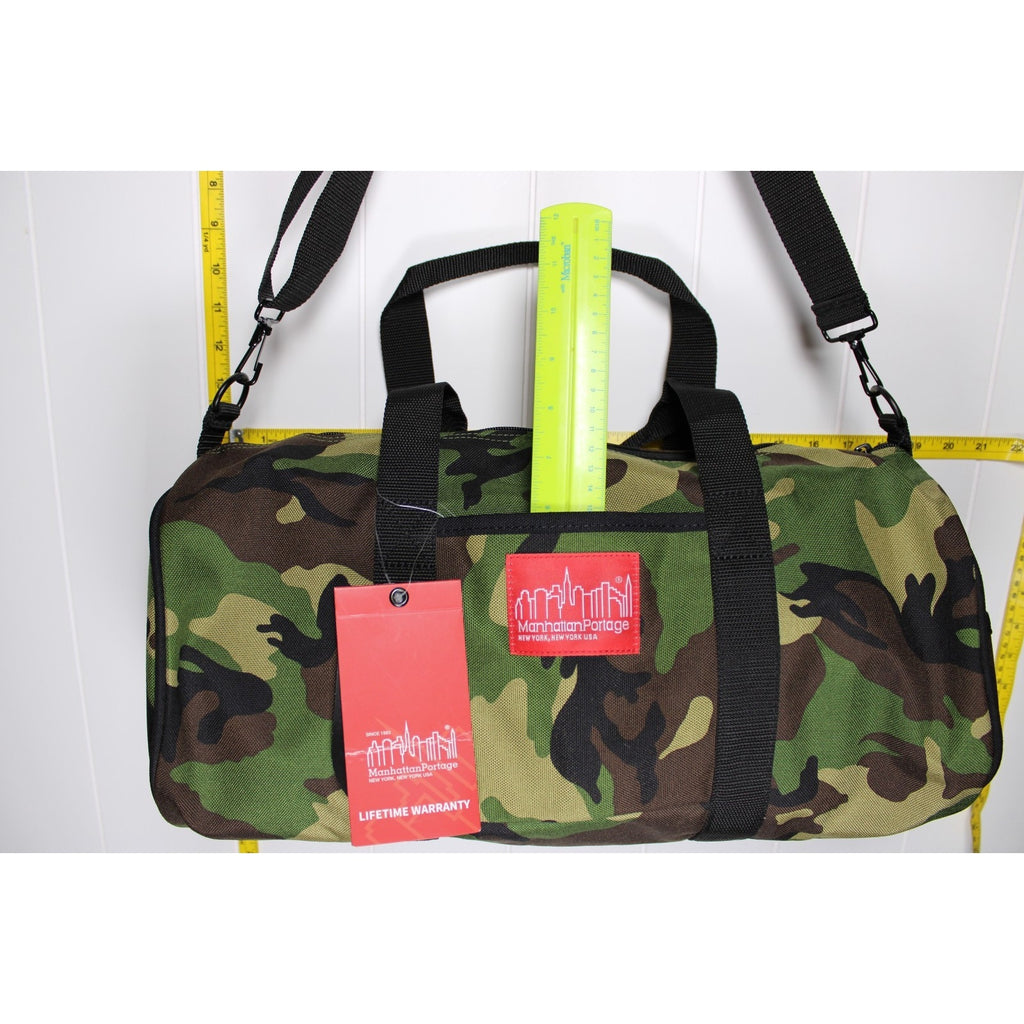 Manhattan Portage Chelsea Drum Bag Duffel, Camo, 18" x 8" x 8" New NWT