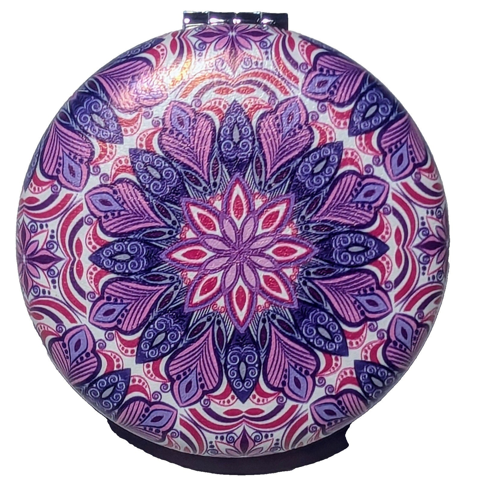 Pocket Mirror for Women Small Travel Mirror Magnifying Mandala Designs Flowers