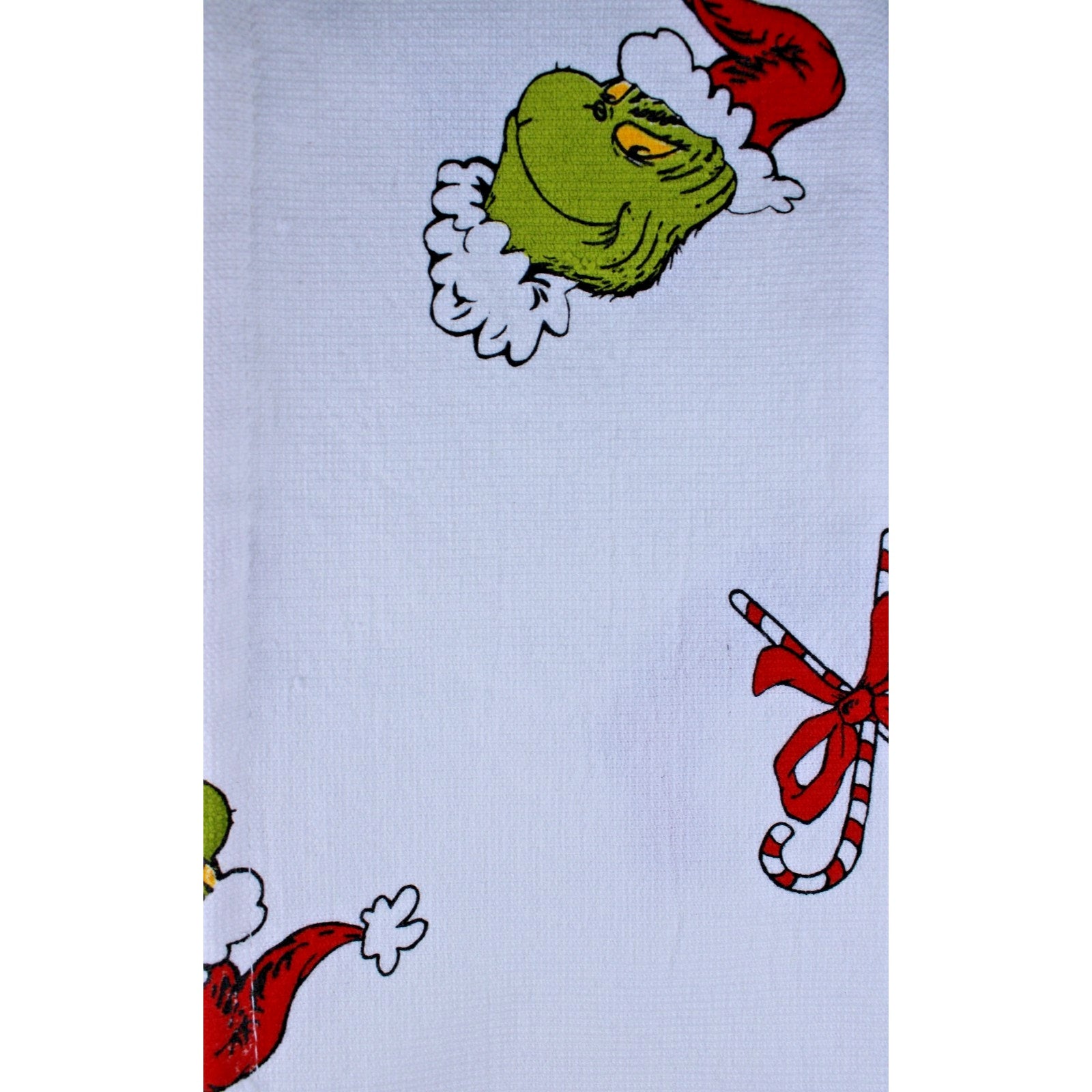 Set Of 3 Dr. Seuss The Grinch Candy Canes & Ornaments Christmas Kitchen Towels
