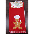 Gingerbread Cookie Man, 4-pc cotton Kitchen Towels 16" x 26" Christmas Holiday
