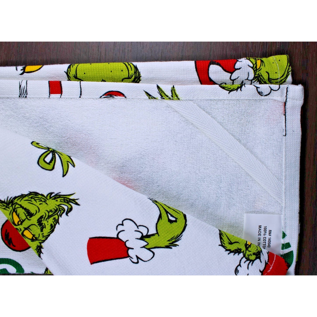 Set Of 3 Dr. Seuss How The Grinch Stole Christmas Kitchen Towels