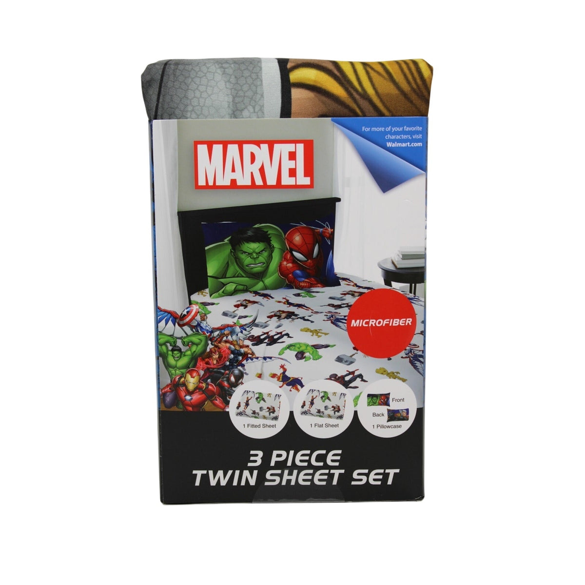 Marvel AVENGERS Twin Sheet Set 1 Fitted 1 Flat Sheet 1 Pillowcase 3 Piece